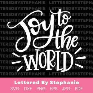 Joy to the World svg archivo cortado, cita navideña svg, cita del nacimiento de jesús, elaboración navideña para cricut o silueta, dxf