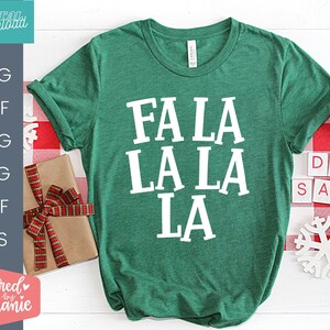 Fa la la la la, plik SVG do cięcia „Tis the Season”, plik SVG do cięcia „to be jolly”, plik SVG do zabawy ze świętami Bożego Narodzenia, plik SVG do koszulki świątecznej, do programu Cricut, do sylwetki,
