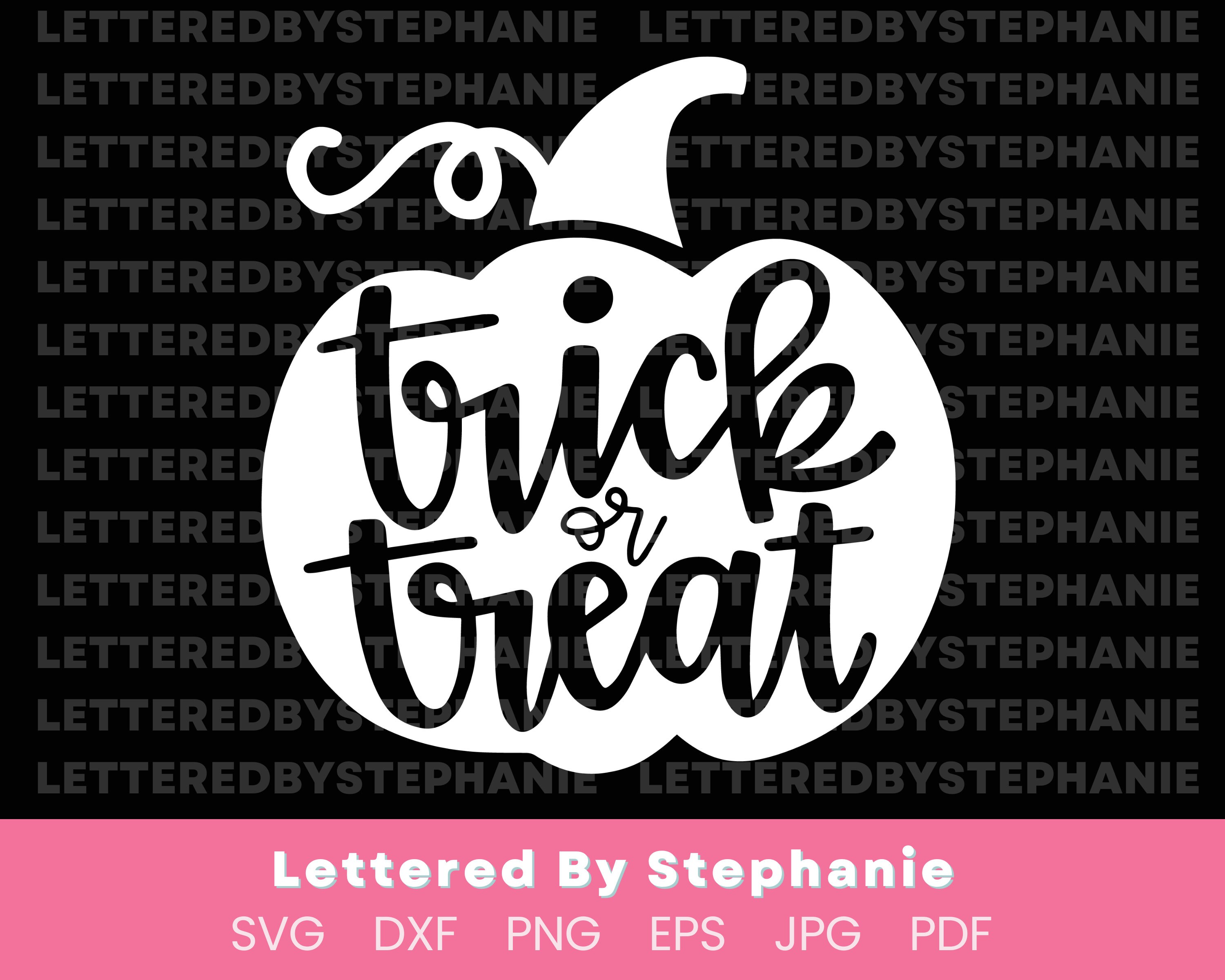Trick or Treat SVG Cut File, Cute Halloween Pumpkin Svg for Trick or ...