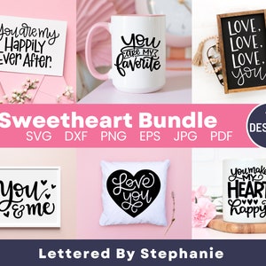 Lot de citations d'amour chérie, citations de la Saint-Valentin, svg à lettres, dictons de couples, véritable amour, je t'aime, tu es mon préféré
