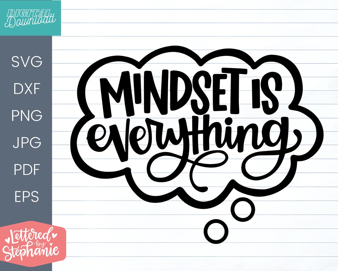 Mindset is Everything SVG Cut File, Positive Mindset Quote, Cricut