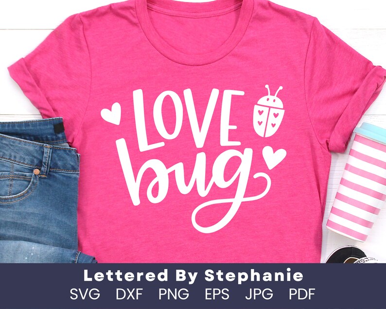 Love Bug SVG Cut File, Digital File, Valentines Day, Kids Valentine ...