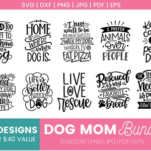 Hund Zitate SVG Bundle, Hund Thema Haustier svg geschnitten Dateien, süße Hund Sprüche Bundle, gehandhabt, für Cricut oder Silhouette