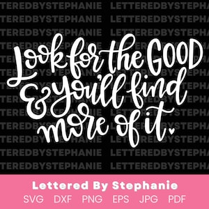 Recherchez le bon fichier de coupe svg sur lequel vous vous concentrez étend la citation svg état d'esprit citation optimiste svg à la lettre par stephanie pour les fichiers de coupe cricut