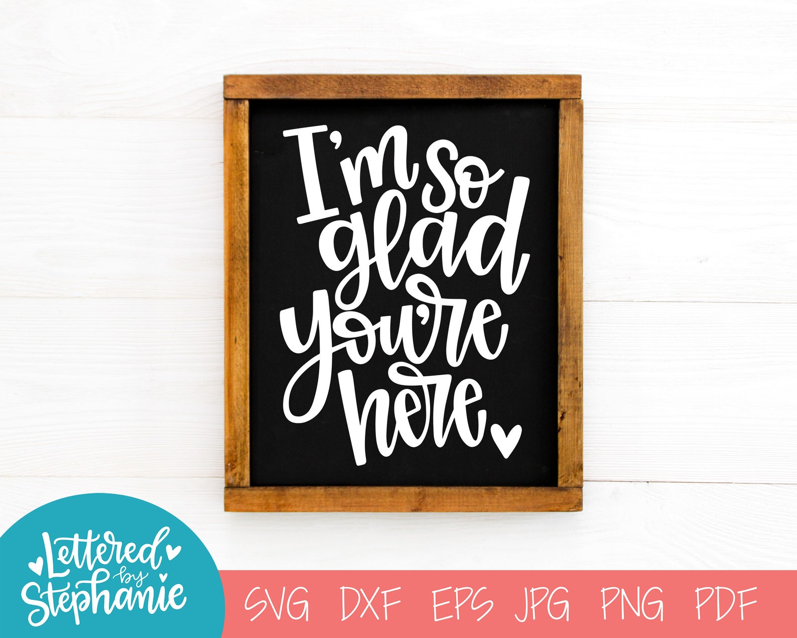 I'm so Glad You're Here Svg SVG Cut File Etsy