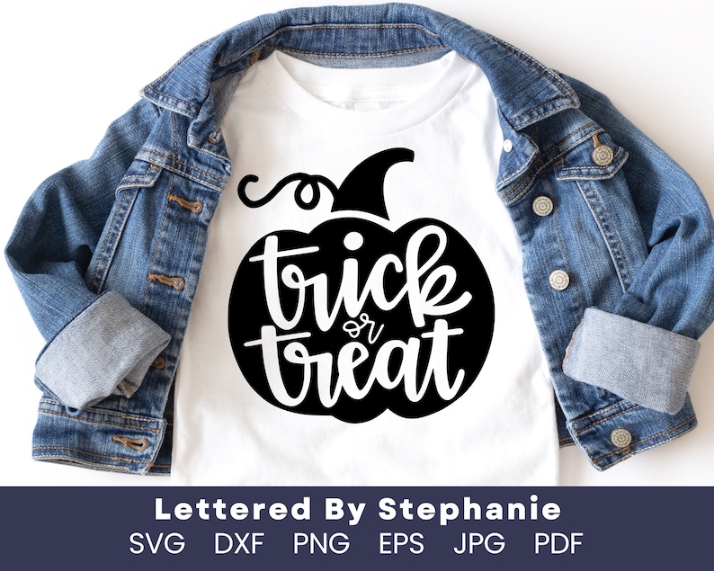 Trick or Treat SVG Cut File, Cute Halloween Pumpkin Svg for Trick or ...