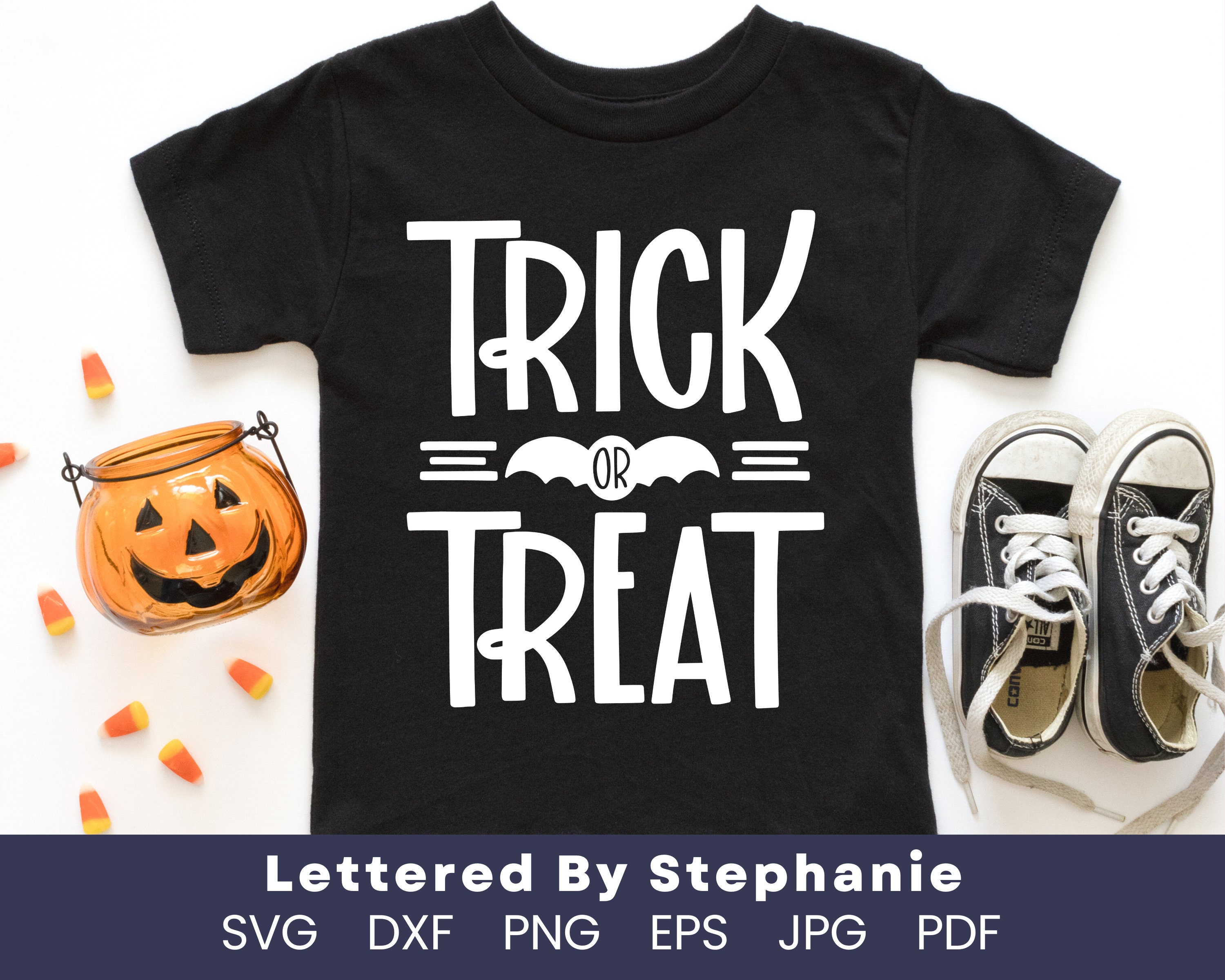Trick or Treat SVG Cut File, Cute Halloween Trick or Treat Svg for ...