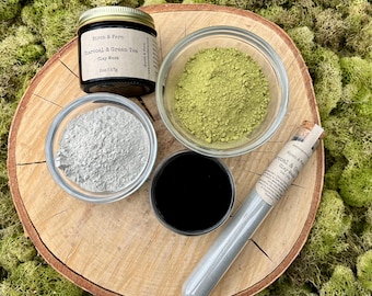 Maschera all'argilla al carbone e tè verde
