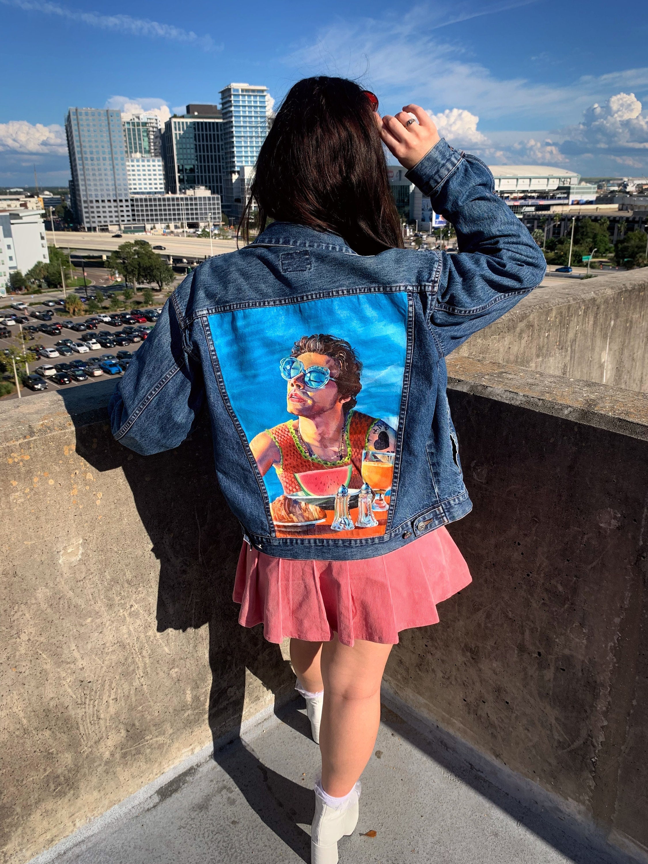 Custom Hand-painted Denim Jacket - Etsy