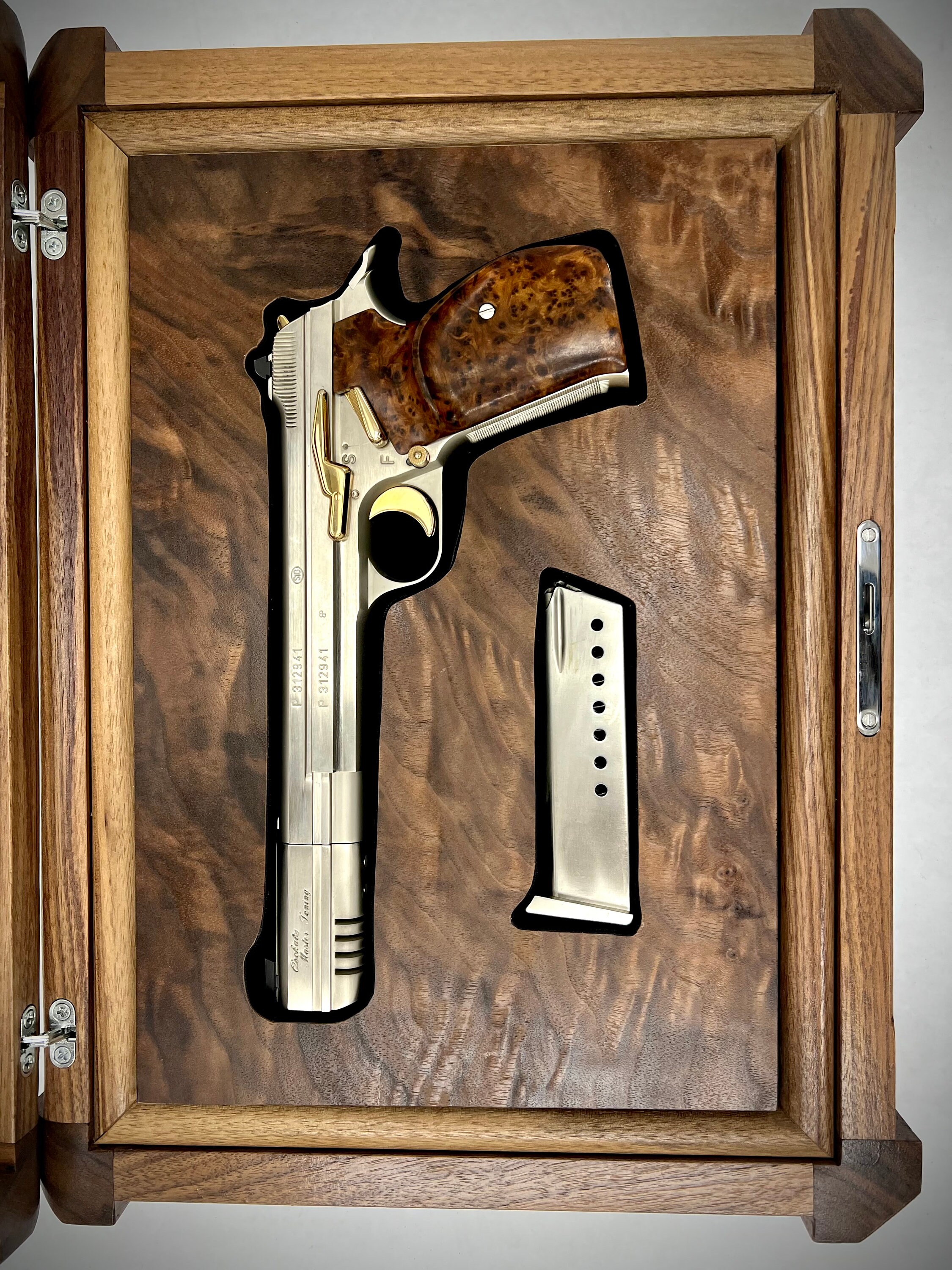 Handcrafted Pistol Display Case in American Walnut With Walnut Etsy