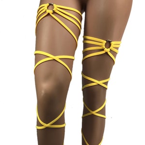 Freya's Leg Wraps Garter Gartini Rave Outfit Leg Strap Thigh Wrap Rave Accessories Ravewear Clubwear Festival Money Holder Exotic Dancewear