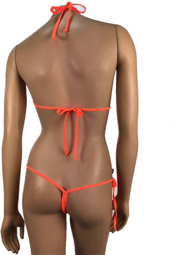 Bikini G-string Thong Tie Side V-string Thong Skimpy Triangle Top