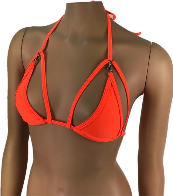 neon orange rave outfit