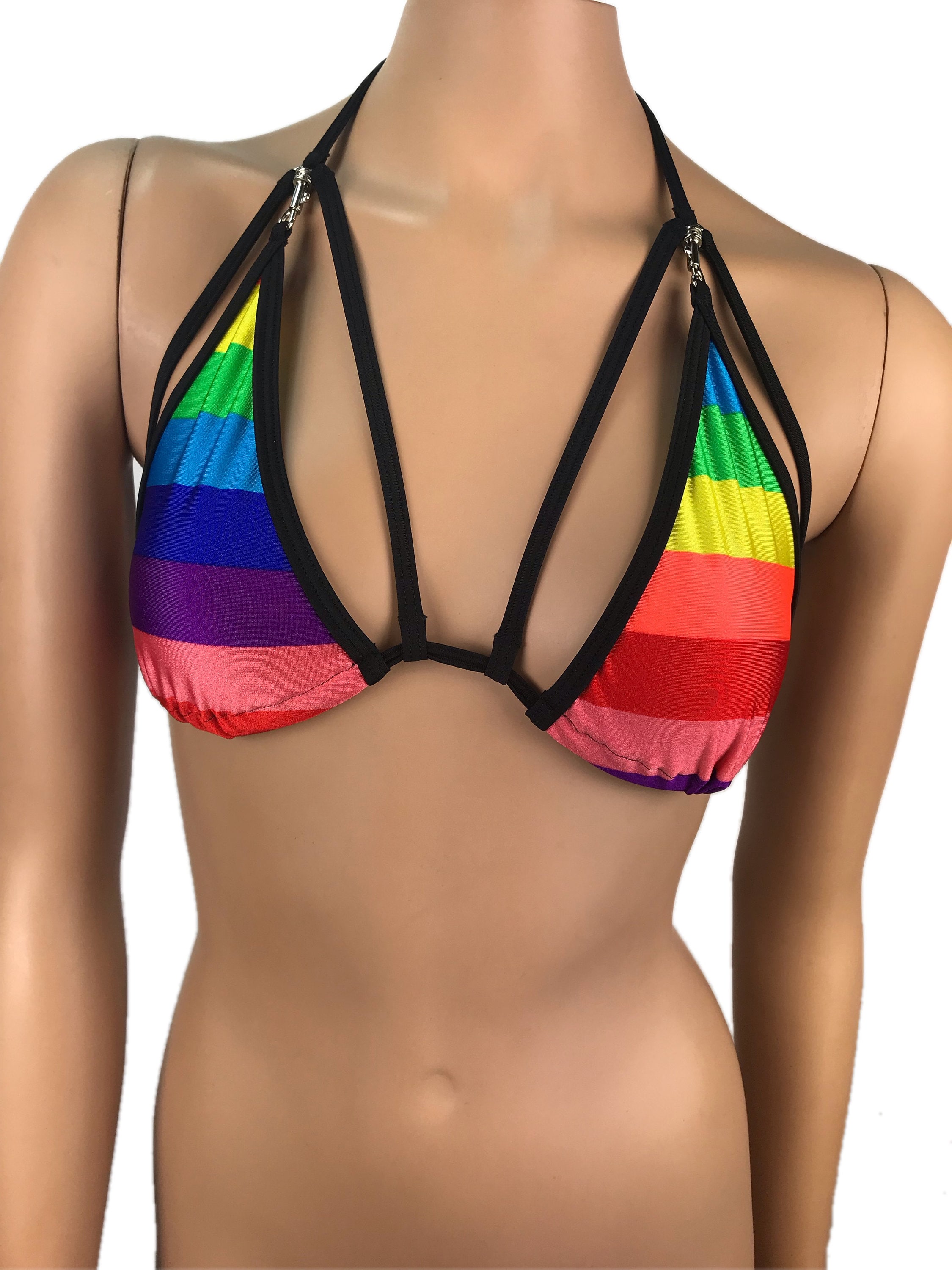 rainbow bathing suit top