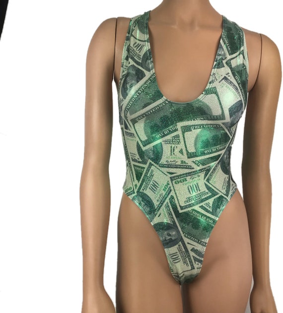 money print bodysuit