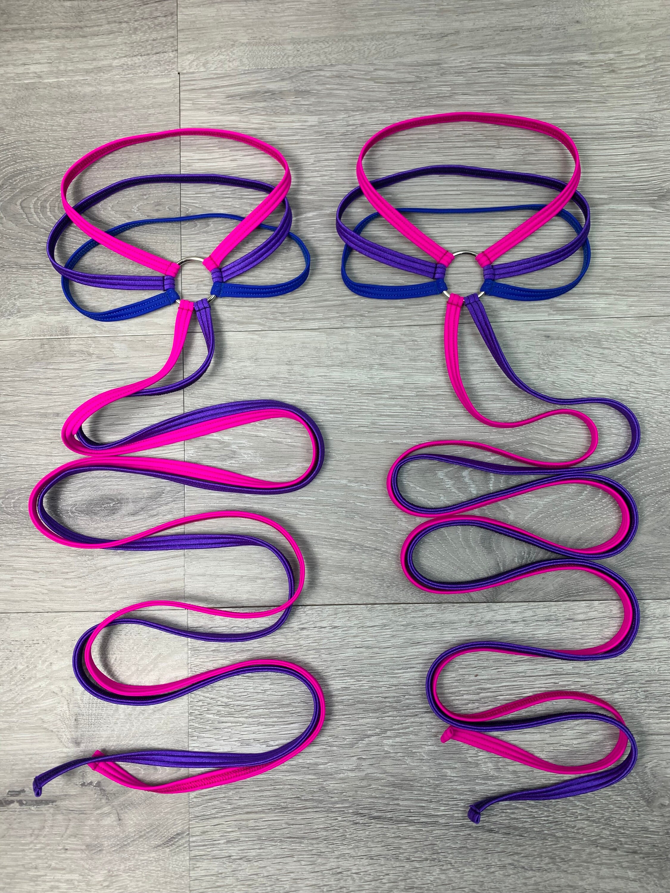 Garter Leg Wrap Pink Purple Blue Bisexual Flag Thigh Wrap Etsy