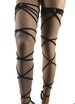 Freya's Leg Wraps Black Garter Thing Wrap Gartini Rave Outfits Clubwear Rave Leg Strap with Attached garter money holder Exotic Dancewear