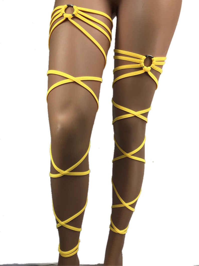 Freya's Leg Wraps Garter Gartini Rave Outfit Leg Strap Etsy