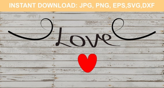 Flourish And Love Heart Svg Heart And Flourishes Svg Swirl Etsy