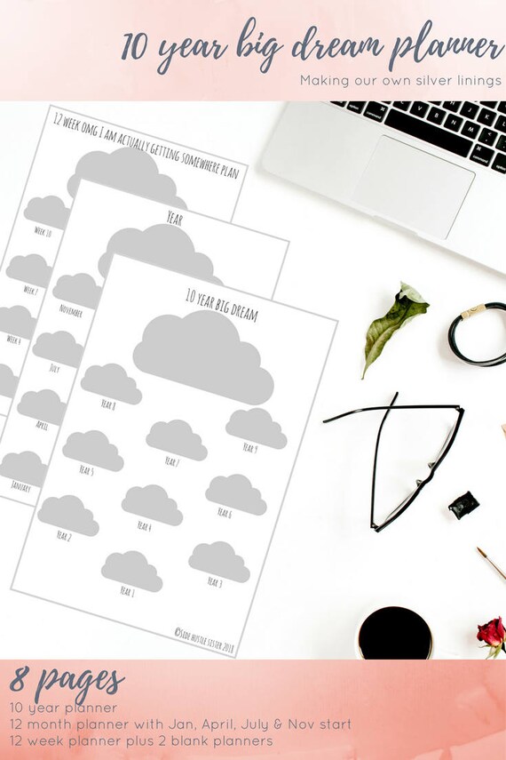 10 year Big Dream A4 printable planner