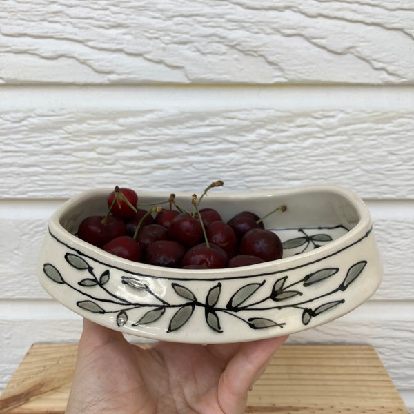 Shallow Ceramic Bowl Etsy