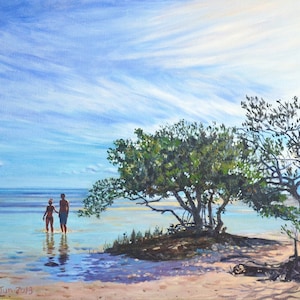 Florida keys Painting- Always - Oil Painting Art Reproduction Print, Seascape Canvas Print, Key West Painting Print
