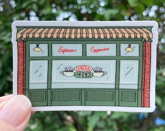 Adesivo Friends Central Perk Coffee Shop, decalcomania impermeabile da 3 pollici