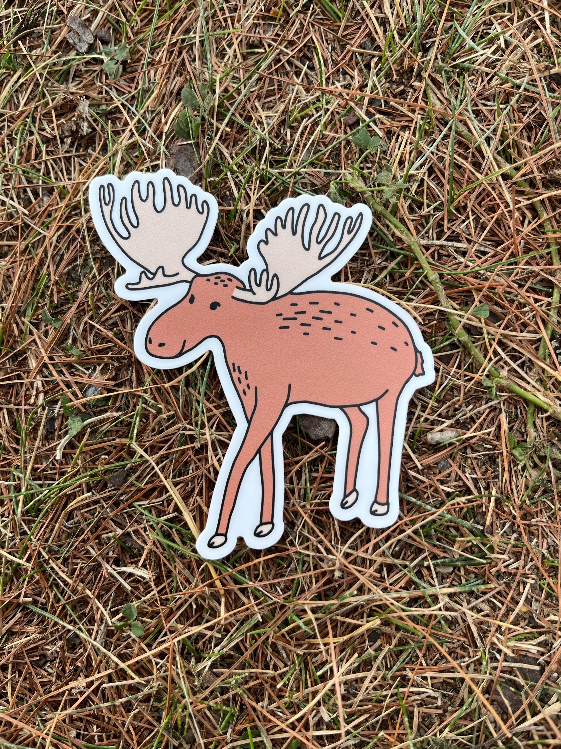 Cute Moose Sticker, 3” Waterproof Decal - Etsy