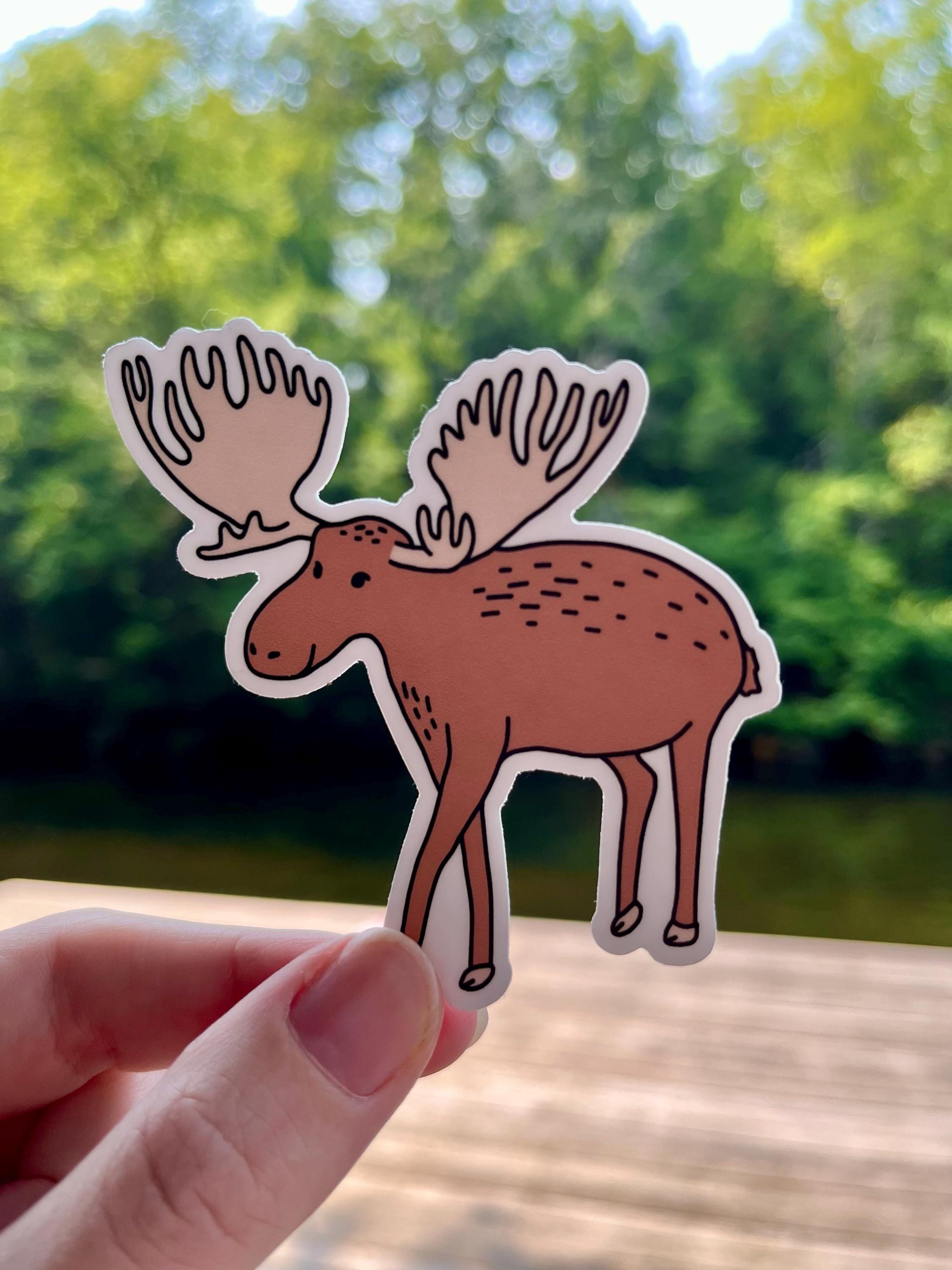 Cute Moose Sticker, 3” Waterproof Decal - Etsy
