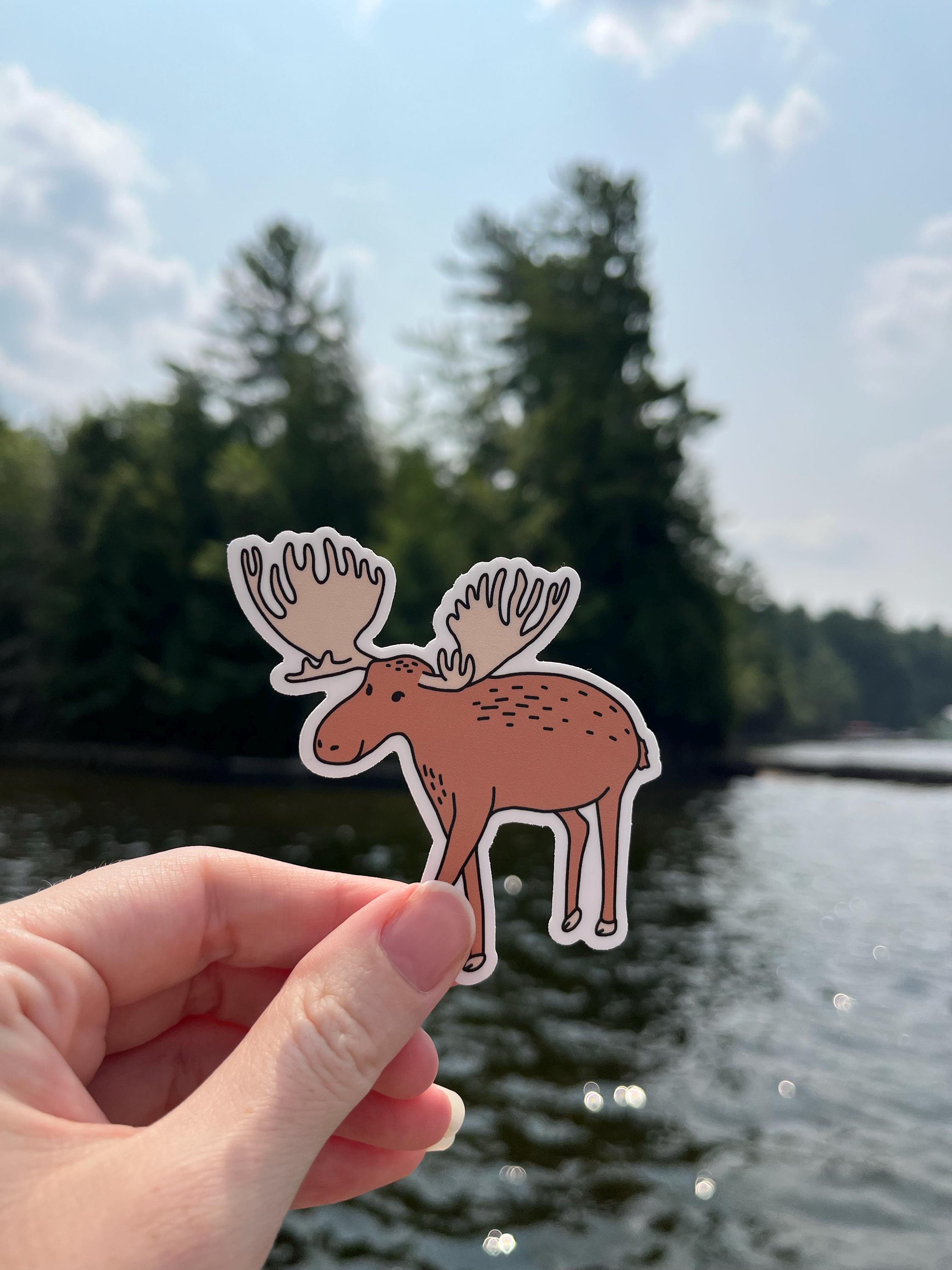 Cute Moose Sticker, 3” Waterproof Decal - Etsy