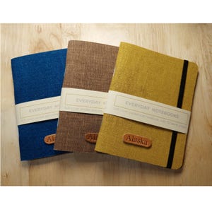 Fabric Cover Handmade Notebooks. Pocket size notebook | Softcover notebook | 32 blank pages | Round corners