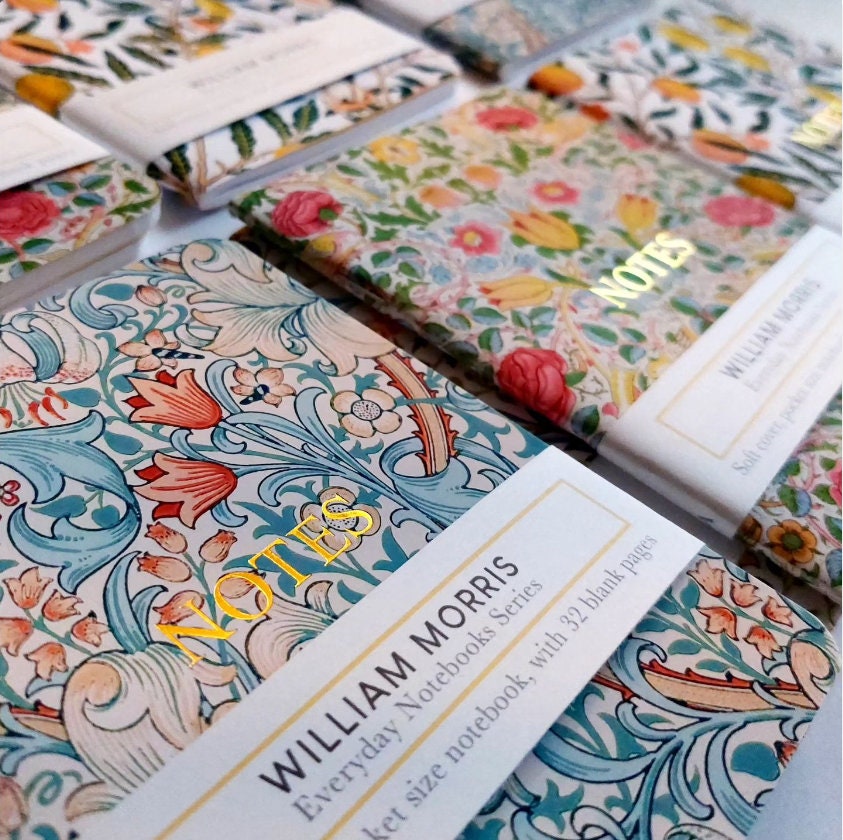 William Morris Notebook. Pocket size notebook | Softcover notebook | 32 blank pages | Round corners