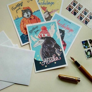 Postales Conjunto de estilos de Alaska