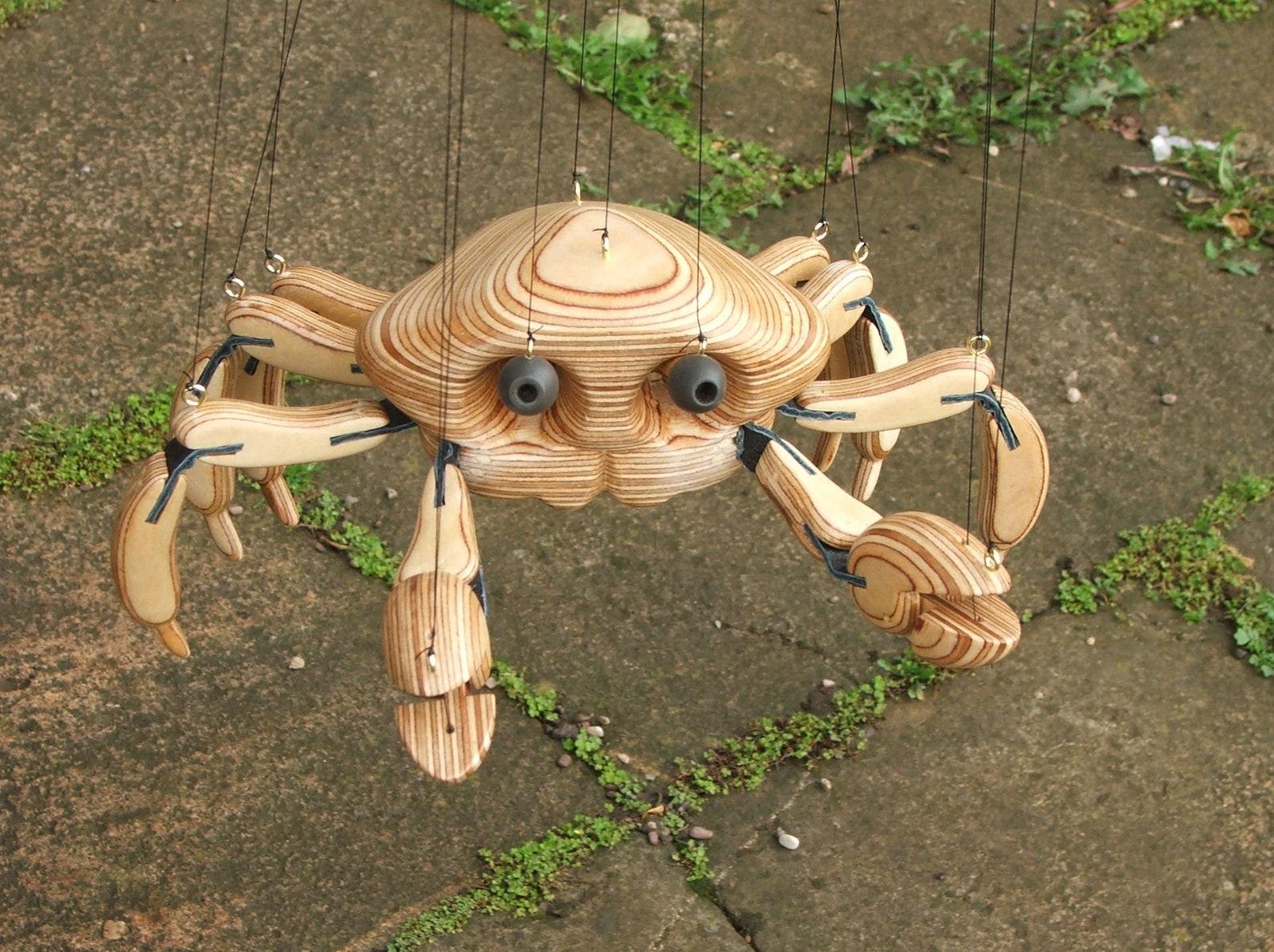 Crab Puppet Strung Handmade in Staffordshire England Using