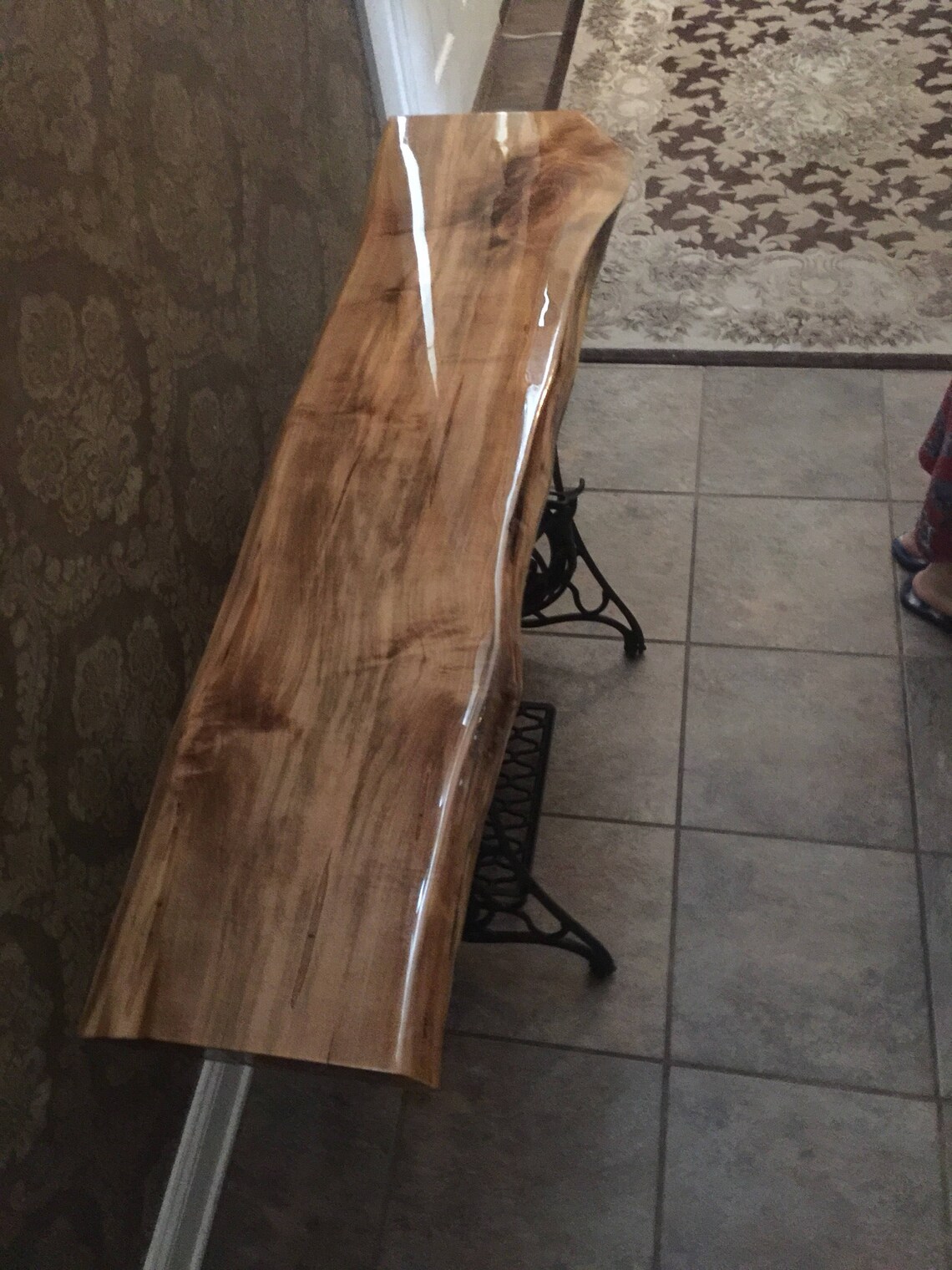 Live Edge Red Oak Table Etsy