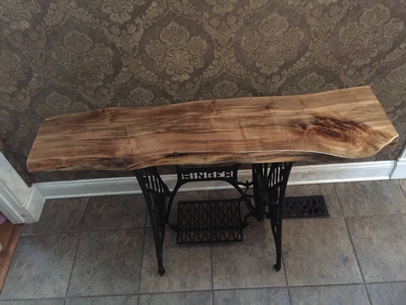 Live Edge Red Oak Table Etsy