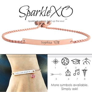 Graduation Bracelet Graduation Gift Personalized Bracelet For Graduate Engraved Bracelet Graduate Gift Graduation Card College Graduation