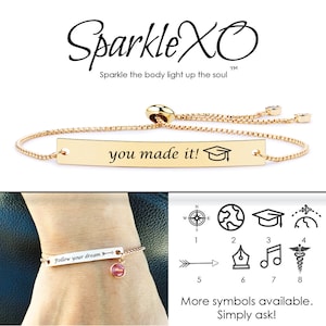 Graduation Bracelet Graduation Gift Personalized Bracelet For Graduate Engraved Bracelet Graduate Gift Graduation Card College Graduation