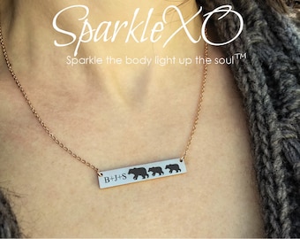 Mama Bear Necklace • Personalized Necklace Mama Bear Bar Necklace Mothers Day Gift Mama Bear Jewelry Mama Baby Necklace • Mom Baby Bear Cub