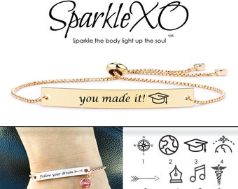 Graduation Bracelet Graduation Gift Personalized Bracelet For Graduate Engraved Bracelet Graduate Gift Graduation Card College Graduation