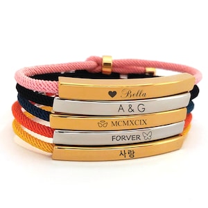 Custom Signature Bracelet, Engraved Bracelet, Personalized Bracelet, Memory Bracelet, Couples Bracelet, Matching Bracelets, Gift for Him image 3