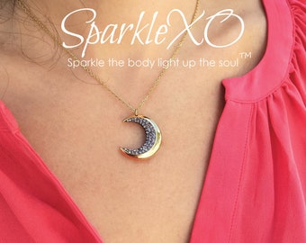 Colar com Fases da Lua Gravadas, Colar Personalizado com Nome, Joia Celestial, Colar Marcante, Colar com Lua Crescente