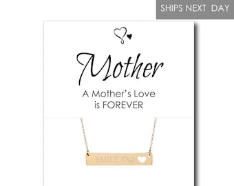 Mothers Day Gift For Mom Mother Necklace Personalized Necklace for Mom Birthday Gift Inspirational Gift Women Name Necklace SparkleXOShop