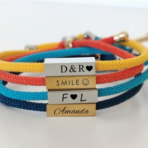 Engraved Bracelet, Personalized Bracelet, Name Bracelet, Memory Bracelet, Couples Bracelet, Matching Bracelet, Gift for Him, Custom Bracelet