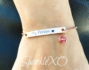 Custom Engraved Bracelets Custom Bar Bracelet Adjustable Rope Bracelet Personalized Bracelet for Women Bracelet Friendship Bracelet for Her
