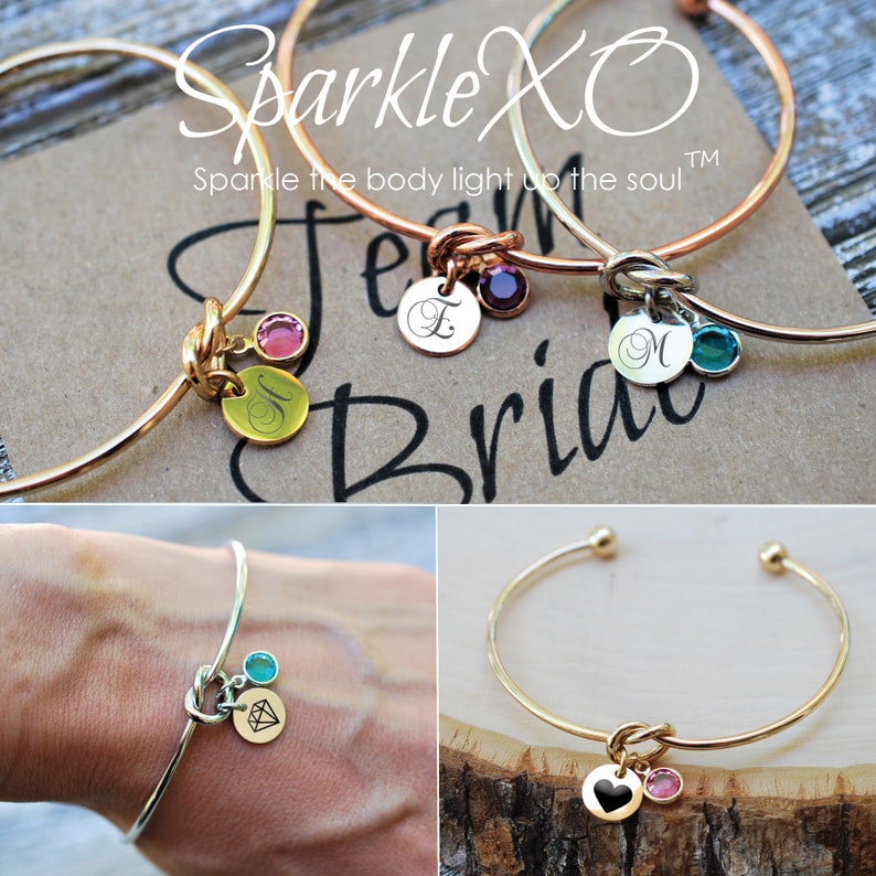 Knot Bracelet Cuff Bracelet Engraved Bracelet Name Bracelet Etsy