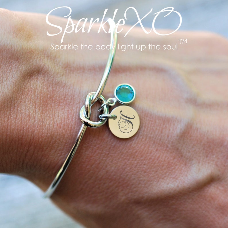 Knot Bracelet Cuff Bracelet Engraved Bracelet Name Bracelet Etsy