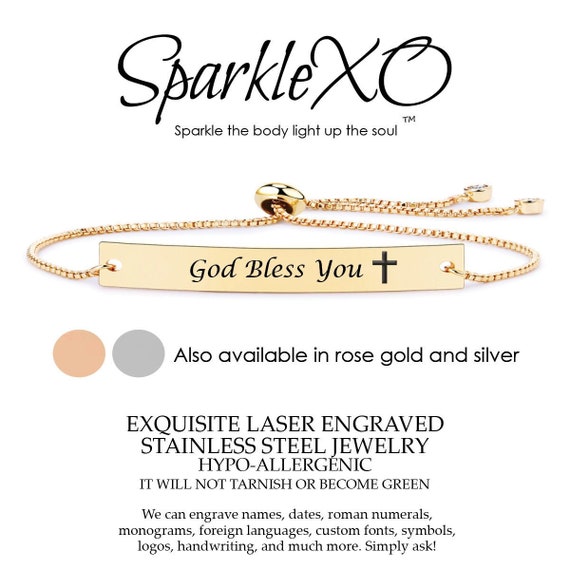 Christian Bracelet Cross Bracelet Faith Bracelet Communion Gift Godmother Gift Religious Gift Personalized Bracelet Adjustable Rope Bracelet