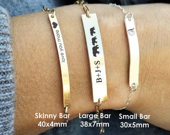 Personalized Bracelet Engraved Bracelets Roman Numeral Bracelet Rose Gold Bar Bracelet Coordinate Bracelet Best Friend Gifts SparkleXO