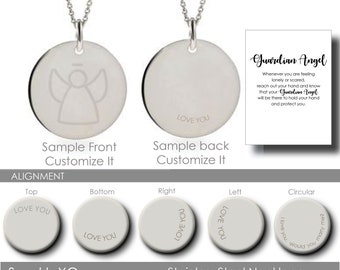 Guardian Angel Necklace Inspirational Gift Coin Necklace Personalized Gift Communion Gift Memorial Necklace Grief Gift Sympathy Gift for Her
